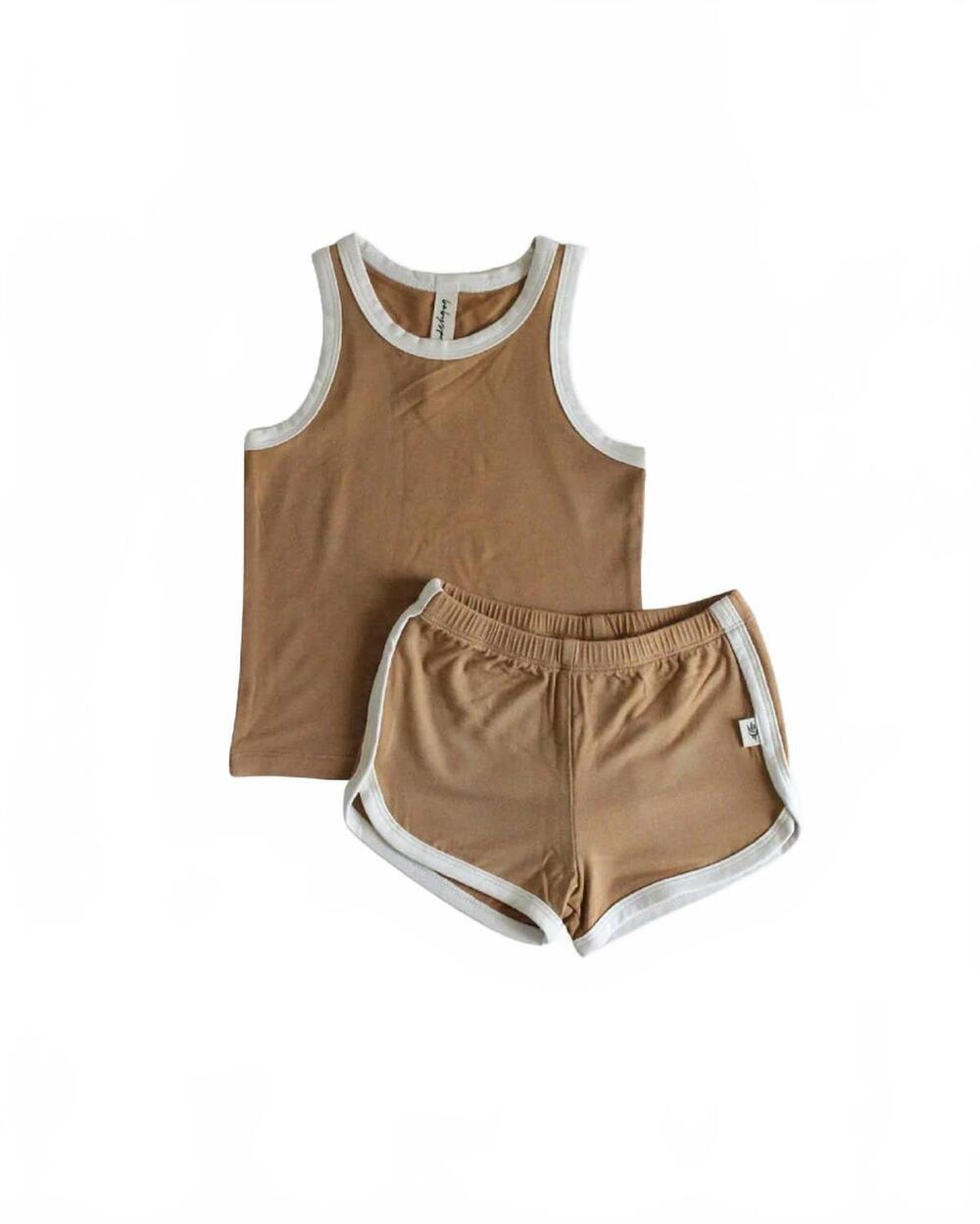 NEW BABYSPROUTS kid's track set in tan